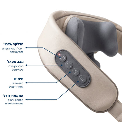 מכשיר עיסוי מתקדם לצוואר והכתפיים