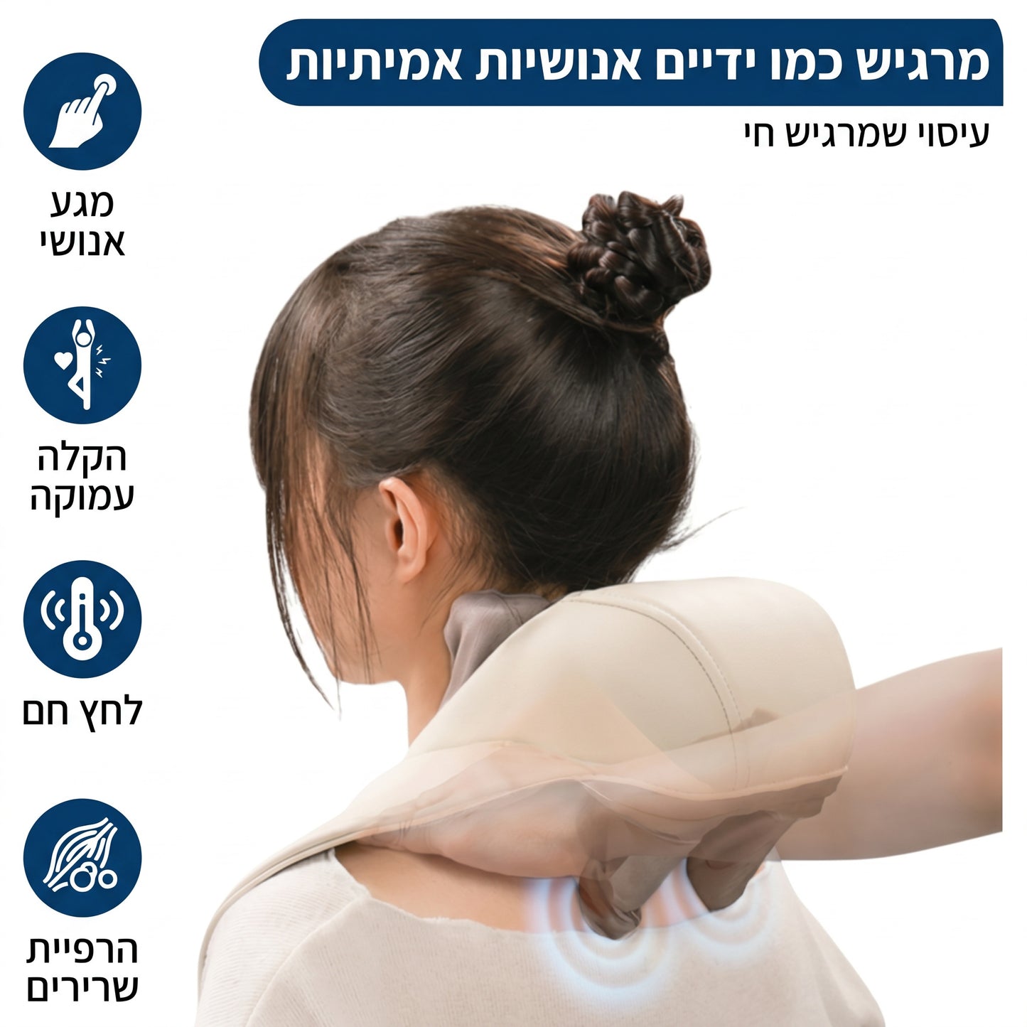 מכשיר עיסוי מתקדם לצוואר והכתפיים