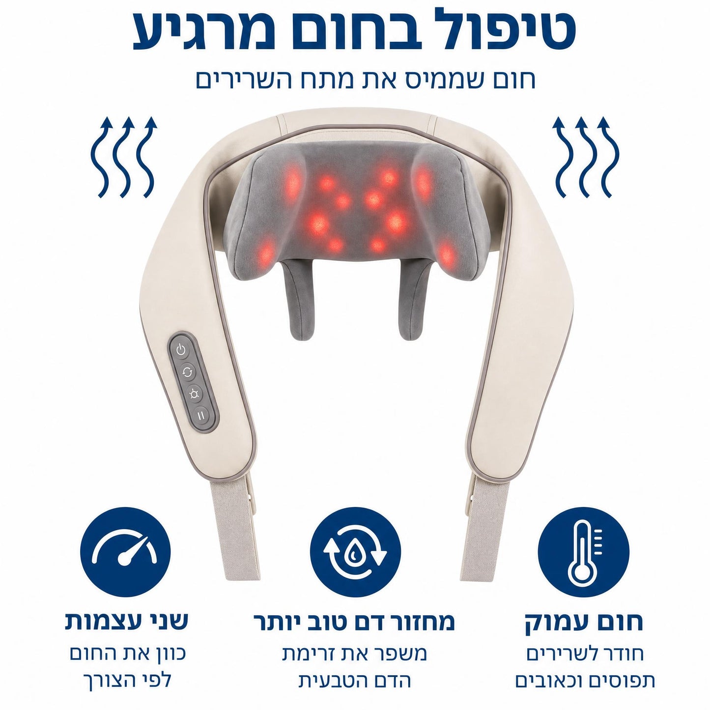 מכשיר עיסוי מתקדם לצוואר והכתפיים
